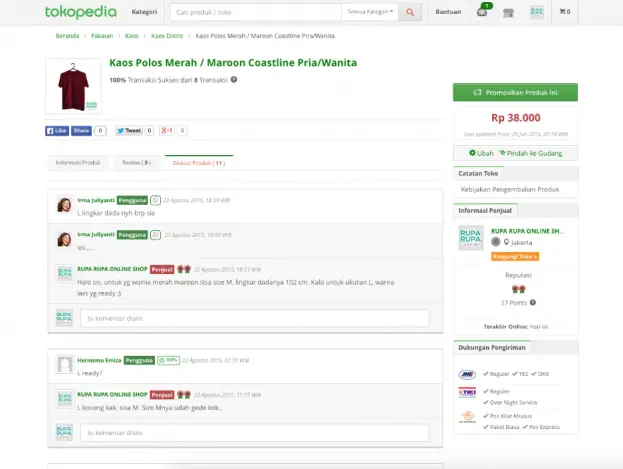 Diskusi Produk Tokopedia