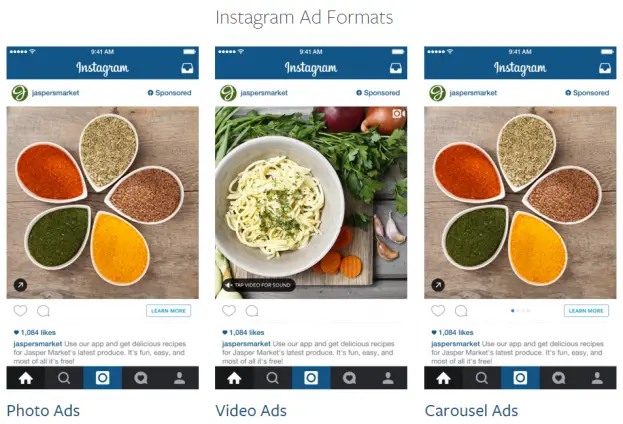 Instagram Ads format