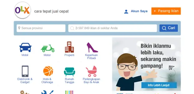 Pasang Iklan di OLX Sekarang Tidak Bisa Gratis 100%