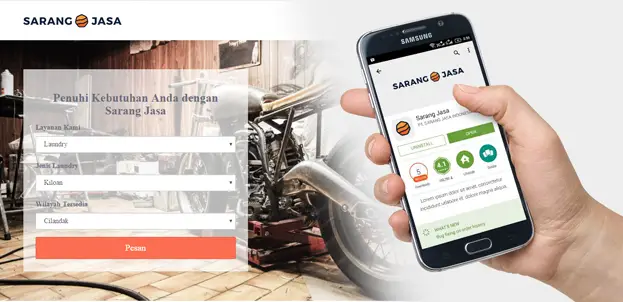 Sarang Jasa, Aplikasi Pemesanan Jasa Online Pertama di Indonesia