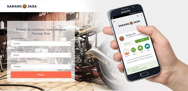 Sarang Jasa, Aplikasi Pemesanan Jasa Online Pertama di Indonesia Sarang Jasa