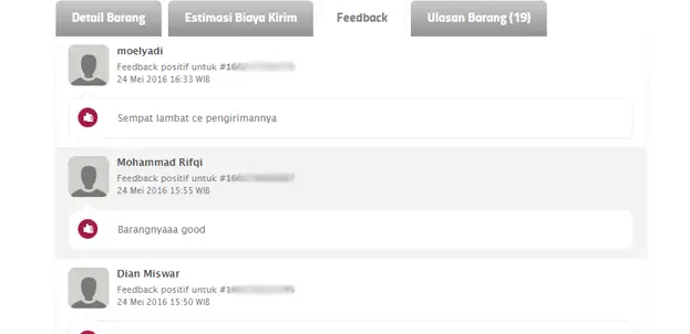 FeedBack Bukalapak