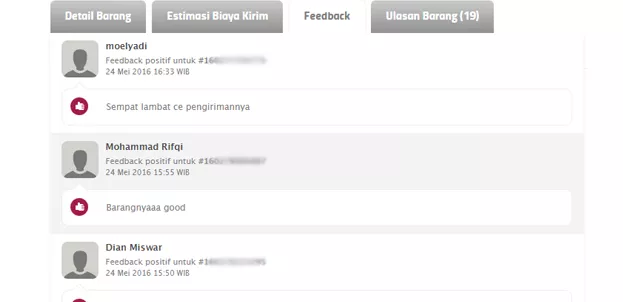 FeedBack Bukalapak