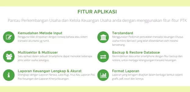 Aplikasi Pencatatan Transaksi Keuangan (PTK) Bagi UKM Fitur PTK UMK
