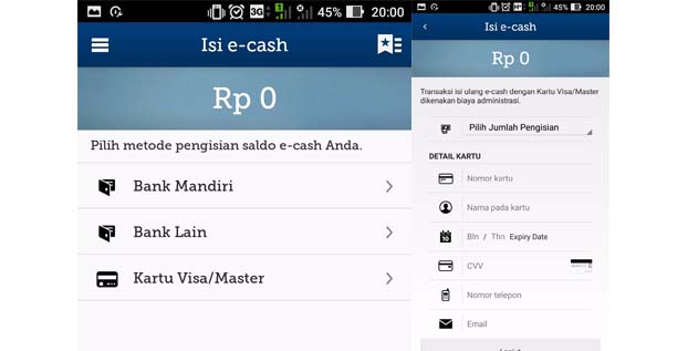 mandiri e cash - visa