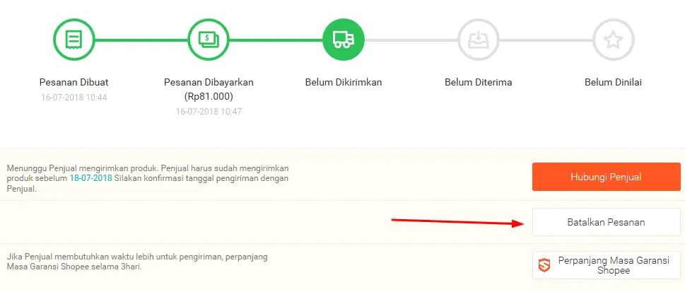 Pembatalan Pemesanan