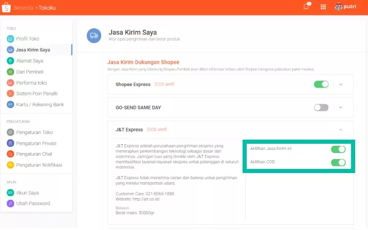 Cara Mengaktifkan Metode Pembayaran COD (Bayar di Tempat) di Shopee Metode Pembayaran COD Shopee
