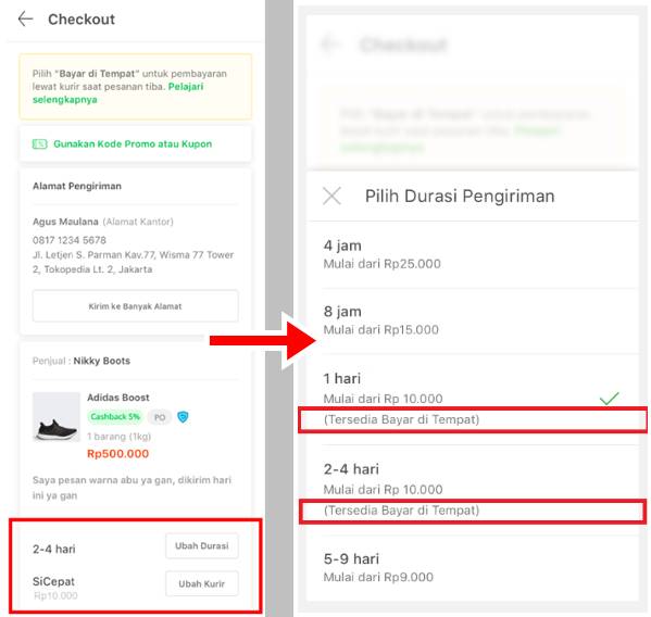 Tokopedia Bayar di Tempat