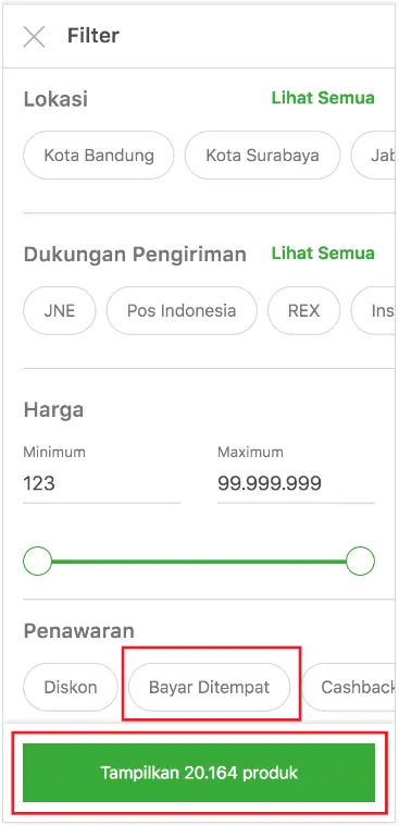 Tokopedia Bayar di Tempat