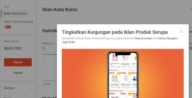 Iklan Produk Serupa Shopee