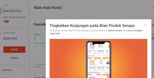 Iklan Produk Serupa Shopee