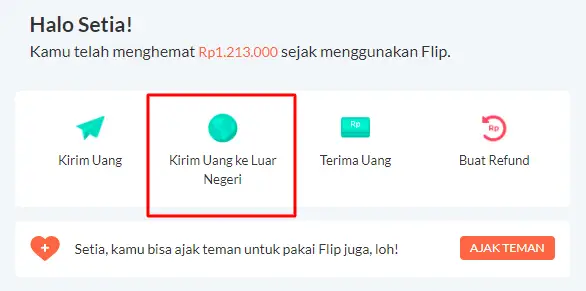 Kirim uang ke luar negeri