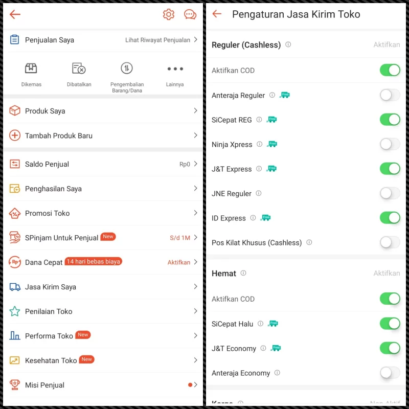Cara Mengaktifkan COD di Shopee (Bayar di Tempat) COD Shopee