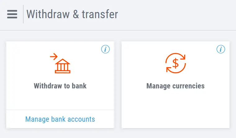 Withdraw & Transfer