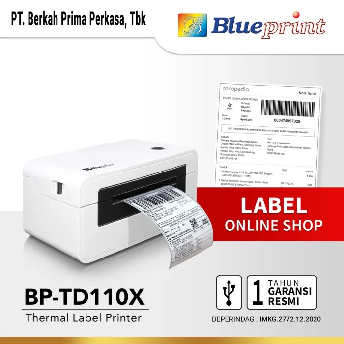 Printer Label Blueprint BP-TD110X