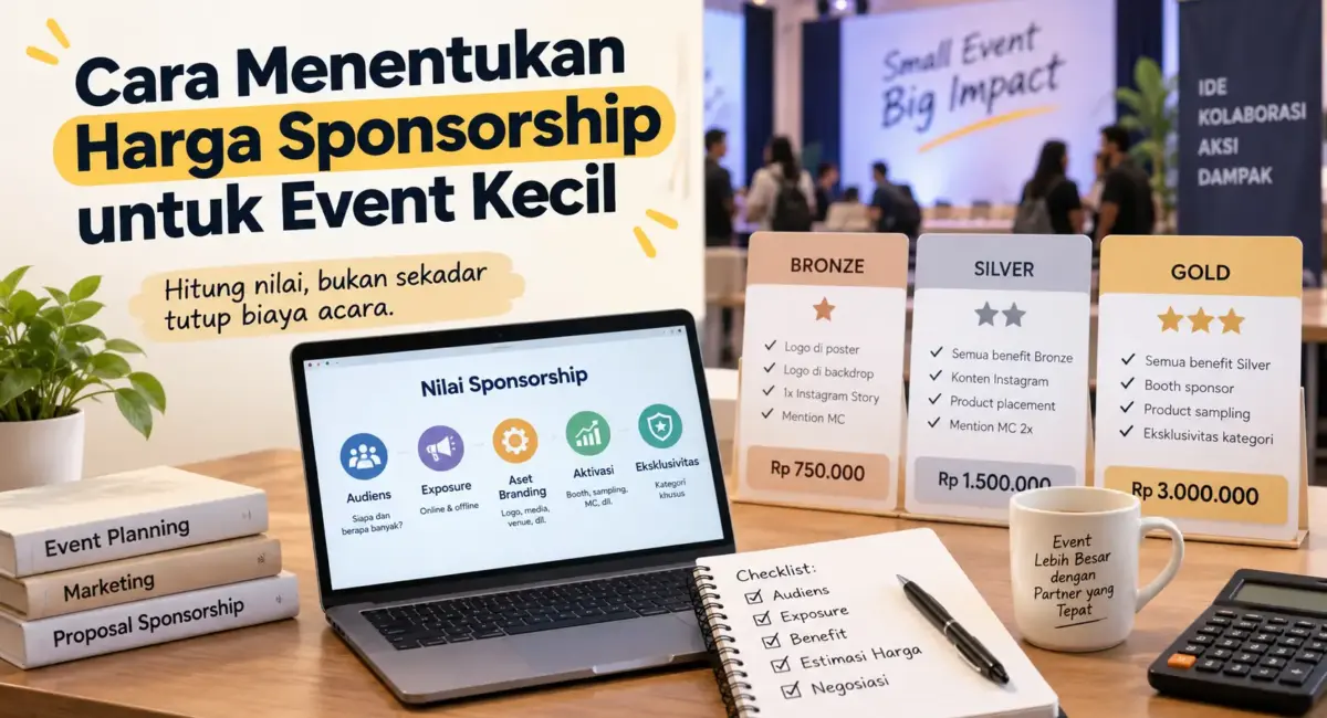 Cara Menentukan Harga Sponsorship untuk Event Kecil menentukan harga sponsorship